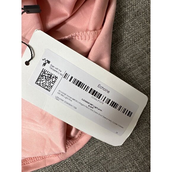 Echoin Womens Pink Short Sleeve Party Cocktail Dress Small - Picture 5 of 7